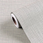 FunStick 24"x200" Grey Grasscloth Peel and Stick Wallpaper by FunStick
