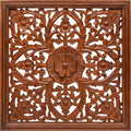 Homebia Designs Handmade Carved Wooden Wall Hanging Plaque 24x24 Inch Elegant by HomebiaDesigns