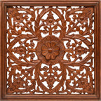 Homebia Designs Handmade Carved Wooden Wall Hanging Plaque 24x24 Inch Elegant by HomebiaDesigns