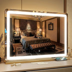 FENNIO Vanity Mirror with Lights 32"x22", Lighted Makeup Mirror, Large Vanity by FENNIOLEDMIRRORS
