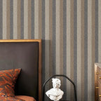 Simon&Siff Textured Fabric Wallpaper Peel and Stick 17.3"x800" Beige/Brown/Grey - Image 2
