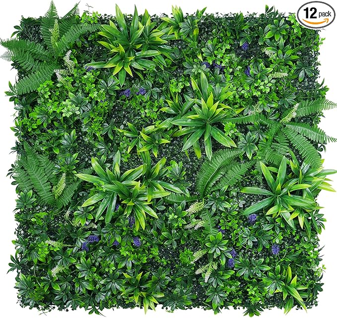 Yangrass 12pcs 20''x20'' Grass Wall Panels, Artificial Hedge Panels Greenery by LivingGreenEveryDayShine