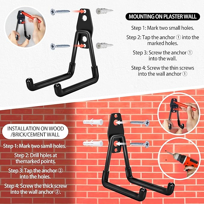 28 Pack Garage Hooks Heavy Duty - Image 6