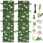 VEVOR Artificial Luxury‌ Flower Wall Backdrop, Each Panel 2 x 8 ft, Gorgeous 3D by VEVOR