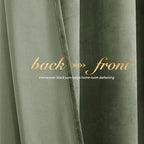 NICETOWN Sage Green Velvet Curtains 54 inches Long 2 Panels - Image 5
