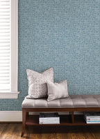 NuWallpaper NU2918 Navy Poplin Texture Peel & Stick Wallpaper - Image 2