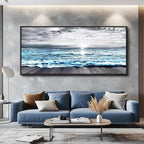 Wapluam Framed Wall Art for Bedroom Decor, Beach Canvas Wall Art Large Ocean - Image 3