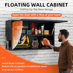 Garage Wall Cabinet, Floating Metal Wall Cabinet - Image 4
