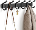 pickpiff Coat Rack Wall Mounted Heavy-Duty: Metal Coat Hanger 6 Hooks by pickpiff