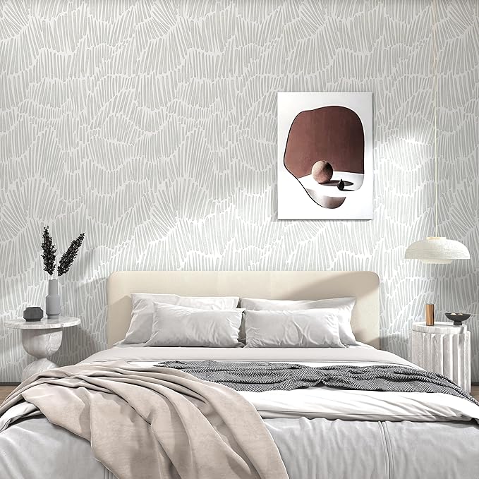 Theper Green Wallpaper 17.3"×787" Modern Striped Wall Paper Peel and Stick - Image 4