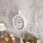 Menterry Small Retro Oval Wall Clock, Antique Old Design, Battery Operated - Image 5