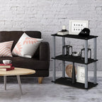 Furinno TURN-S-TUBE Storage Shelves, 3-Tier Book Shelf, Corner Shelf, Toolless - Image 2