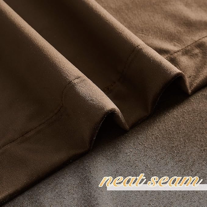 NICETOWN Brown Velvet Curtains, Thermal Insulated Sound Reducing Heavy Matt - Image 6