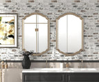 Brick Wallpaper Peel and Stick Wallpaper 17.3"x590" Grey and White 3D Brick - Image 5
