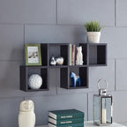 Danya B. Cubby Chessboard Wall Shelf – Black - Image 2