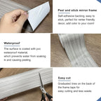 TIANLDD 27 FT Wood Grain Wallpaper Border, Removable Waterproof Mirror Border - Image 2