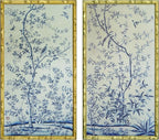 HongFengtang Chinese Rice Paper Print China Flower And Bird Bamboo Frame 19.5 X - Image 2