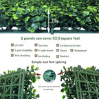 ODTORY Artificial Boxwood Roll: 40x120 in UV-Anti Faux Ivy Boxwood Hedge Leaf - Image 3