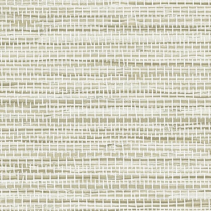 JiffDiff Grasscloth Wallpaper Peel and Stick Cream Grassweave Peel & Stick Wall by wallpaper
