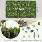 Artificial Ivy Boxwood Roll: 6FTx12FT UV Resistant Green Leaves Faux - Image 2