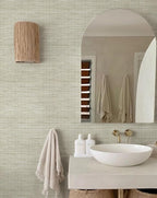 Rugreat Textured Grasscloth Wallpaper Peel and Stick 240inL 17.3inW Beige - Image 6