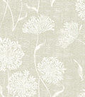 Safiyya Peel and Stick Wallpaper Faux Grasscloth Floral Contact Paper Beige by SAFIYYA