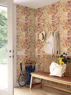 Ismoon Vintage Floral Peel and Stick Wallpaper Deep Beige Contact Paper - Image 9
