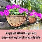 LaLaGreen Wall Planters for Outdoor Plants, 4 Pack, 12 Inch Half Round Plant - Image 9