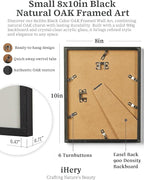 iHery Small Premium Natural Black OAK Wood 8x10in Champagne Problems On the - Image 4
