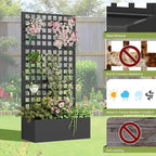 Metal Planter Box with Trellis, Planter Box Trellis with Privacy Screen and - Image 5