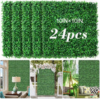 AOKIE 10"X10" Artificial Grass Wall, Party Garden Fence Decor by Aokiie