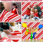 Kochorie 100 Ft x 54 Inch Christmas Candy Cane Striped Tablecloth Roll - Image 7