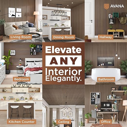 Avana Acoustic Wood Wall Panels – 93.2x11.25 Inch Panels – Fits 94x12 Layout – - Image 3