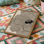 Framed Abstract Floral Wall Art, Neutral Line Flower Canvas Wall Decor Painting - Image 8