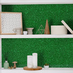 CHIHUT 15.7''x236'' Sparkly Green Glitter Wallpaper Stick and Peel Glitter - Image 2