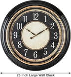 Pacific Bay Norden Huge Decorative Light-Weight 23-inch Wall Clock Silent - Image 5