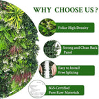 ODTORY Artificial Plant Wall Panels: 20"×20" 16P UV-Anti Faux Grass Wall - Image 5