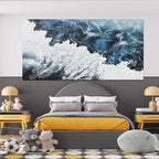 Canvas Wall Art Decor Large Blue White Wall Art Prints Abstract Canvas Wall - Image 5