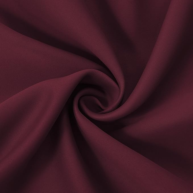 LEMOMO Burgundy Red Thermal Blackout Curtains/38 x 84 Inch/Set of 2 Panels Room - Image 5