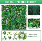 Grooy Artificial Hedge Grass Wall, Boxwood Panels 20"x20", UV Protected Privacy - Image 2