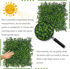 Artificial Grass Wall Panel, Outdoor Patio Balcony Privacy & Ivy Fence Covering - Image 4
