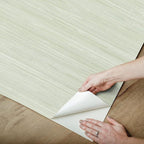 NuWallpaper x Society Social Green Classic Faux Grasscloth Peel & Stick - Image 6