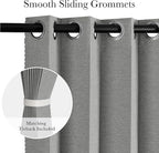 RYB HOME Accordion Style Room Divider Curtain-100% Blackout Folding Accordion - Image 4