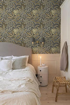 Safiyya Brown Vintage Floral Wallpaper Peel and Stick Contact Paper 17.3" x - Image 8