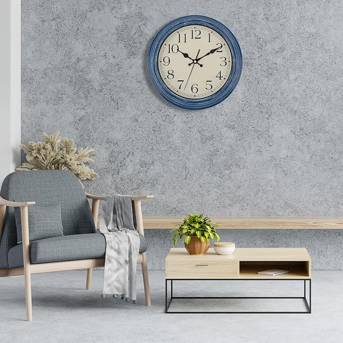 Foxtop 12 Inch Wall Clocks Battery Operated Silent Non-Ticking Classic Vintage - Image 4