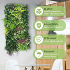 ODTORY Artificial Hedge Grass Wall Panel: 40" x 20" UV-Anti Faux Boxwood Ivy - Image 4