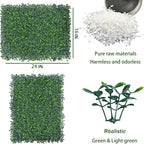 ODTORY Artificial Boxwood Hedge Wall Panels, 24 X 16 in 12P UV-Anti Faux - Image 2