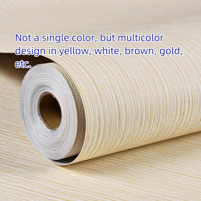 Haimin Grasscloth Wallpaper Textured 24in X 393in Fabric Contact Paper Textured - Image 4