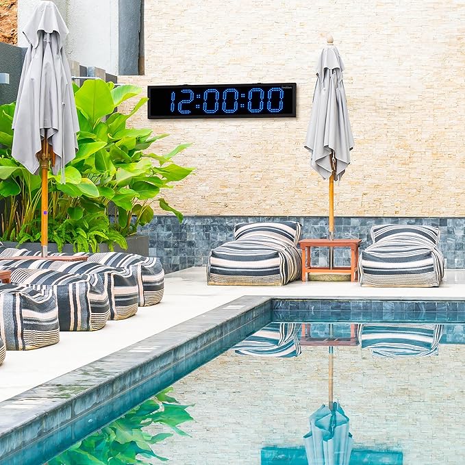 Ivation Oversized 36" Outdoor Waterproof Digital Clock, Auto Time Sync - Image 9