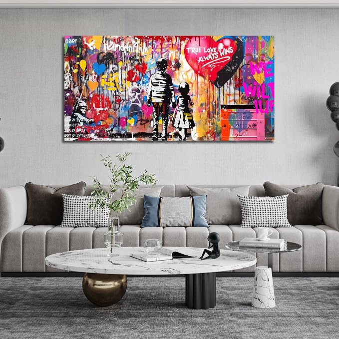Graffiti Canvas Wall Art For Living Room Large Colorful Wall Art For Office - Image 7